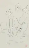 Jean Cocteau, Scène de satyricon, Graphite on paper