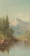 William Franklin Jackson, Mountain Lake, oil on board