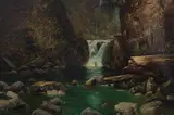 William Samuel Parrott, Devil's Punch Bowl, oil on canvas