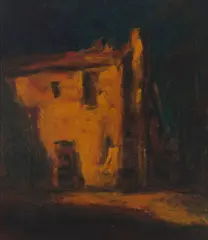 Old Buildings (Virginia City, Nevada) by Will Sparks, oil on canvas, offered Dec 2024