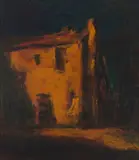 Will Sparks, Old Buildings (Virginia City, Nevada), oil on canvas