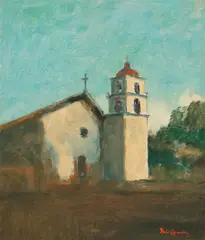 Will Sparks, Mission San Buenaventura, oil on canvas
