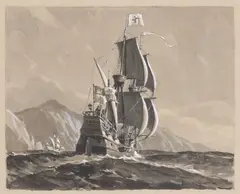 Joe Duncan Gleason, Spirit of Adventure, watercolor with white highlights on paper