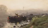 Ludmilla Welch, Barge and Pier