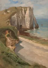 James David Smillie, Falaise D'Aval - Etretat (The Cliffs), oil on canvas