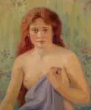 George Joseph Seideneck, Seated Female Nude, oil on canvas