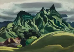 Millard Sheets, Hawaiian Mountains (Oahu), watercolor on paper