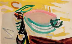 Karl Kasten, Yellow Seas, lacquer on board