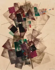 Rolph Scarlett, Untitled, mixed media on rice paper