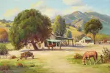 Paul Grimm, California Ranch, oil on canvasboard