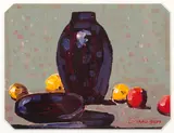 Conrad Buff, Blue Vase, oil on board