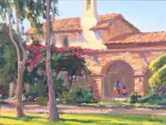 John Budicin, The Bell Tower, oil on canvas laid to panel