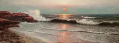 Coastal Sunrise by Richard Dey de Ribcowsky, oil on canvas, offered Dec 2024