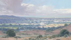 John Budicin, Clouds Over Me, oil on canvas laid to board