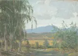 John Jay Baumgartner, Rancho Santa Margarita, gouache on paper