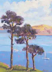 Stan Painter, Scotch Pines (Portree, Isle of Skye), oil on canvas