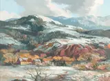 Laurence Sisson, Ski Basin Vista, oil on Masonite