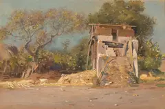 Samuel Colman, An Indian Kiln, watercolor and gouache on paper