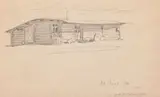 Oscar E. Berninghaus, At Taos Junction, pencil on paper