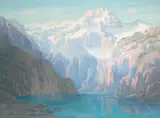 William Franklin Jackson, Receding Snow Around an Alpine Lake