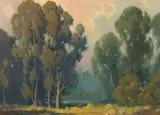 Percy Gray, Eucalyptus, oil on canvas laid to board