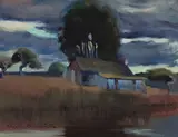 Charles Rollo Peters, Before the Rain, oil on panel