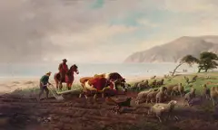 William Hahn, David Jacks on Horseback (Monterey Peninsula), oil on canvas