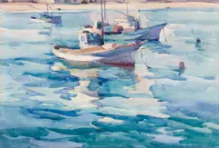 Armin Carl Hansen, At Rest, Monterey Bay, circa 1926, watercolor on paper