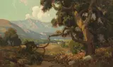 Elmer Wachtel, San Gabriel Valley, oil on canvas
