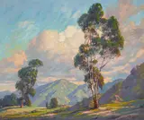 Paul Grimm, Eucalyptus and Clouds, oil on canvas