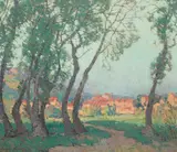 Edgar Alwin Payne, The Outskirts of Assisi, oil on canvas