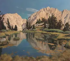 Robert Clunie, Sixth Lake Outlet and Temple Crags (North Palisade Region), oil on canvas