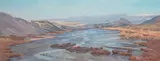 Ray Strong, Coastal Inlet, oil on board