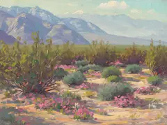 Desert Scenes (a group of three) by Paul Grimm, sold Dec 2024