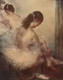 Grigory Gluckmann, Entre'Acte (Ballerinas), oil on panel