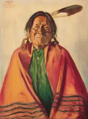 Apache by Bert Geer Phillips, oil on board, sold Dec 2024