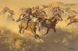 Frank McCarthy, The Toll of a Sharp's Rifle, oil on Masonite