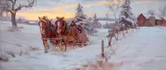 Daniel F. Gerhartz, Horse Drawn, oil on canvas