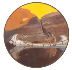Douglas Allen, The Return of the Hunter (After N.C. Wyeth), gouache on board