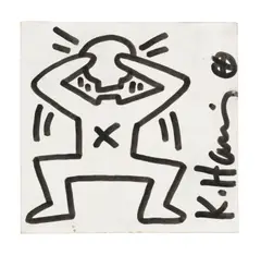 Untitled by Keith Haring, circa 1985, felt-tip pen on paper, sold Sep 2024