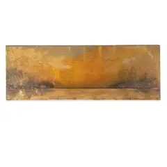Richard Hambleton, _ _ _ _, 1994, oil, gold leaf and tinted varnish on canvas on board