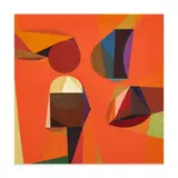 Frederick Hammersley, On red, 1958, oil on canvas