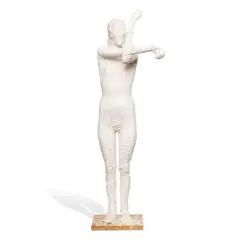 Manuel Neri, Sena, 1980, plaster, burlap, Styrofoam and steel armature on wood base
