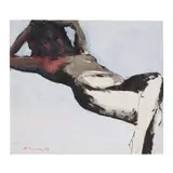 Nathan Oliveira, Reclining Nude, 1968, acrylic and India ink on paper
