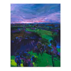 Central Valley Storm by Henrietta Berk, circa 1965-68, oil on canvas, sold Sep 2024