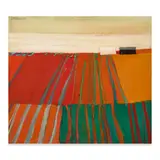 Raimonds Staprans, Pink Barn, 1964, oil on canvas