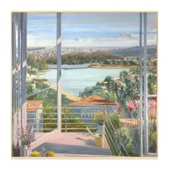 Larry Cohen, View of Hollywood Reservoir, 2012, oil on canvas