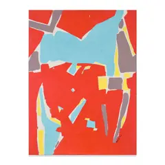 Beatrice Mandelman, Red, Blue, Gray, 1973, acrylic on canvas