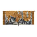 Zhang Huan, Memory Door (Broomcorn), 2007, silkscreen mounted on carved antique wood door