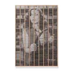 Gregor Hildebrandt, Videodrome, 2014, inkjet print and plastic cassette cases in wooden case